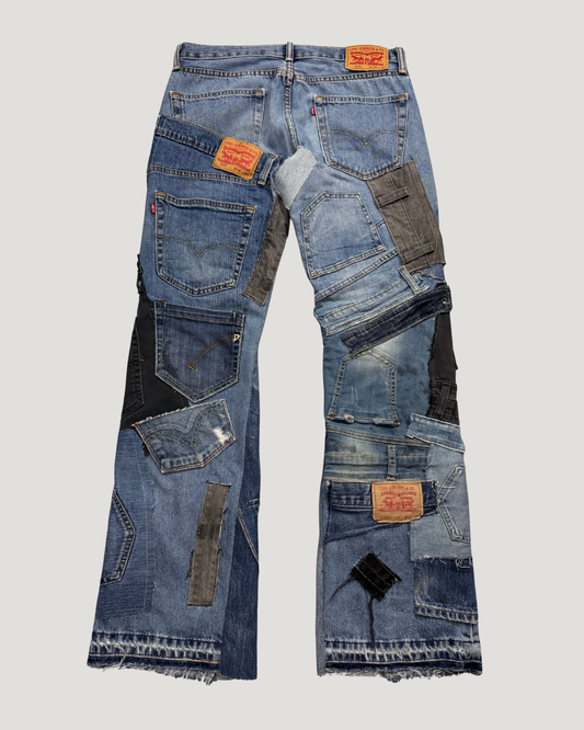 levi’s 505 patchwork Bootcut M/L